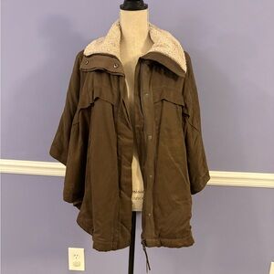 Leith Faux Fur Cape Coat